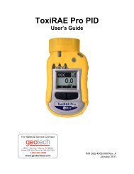 RAE ToxiRAE Pro PID User's Guide - Geotech Environmental ...