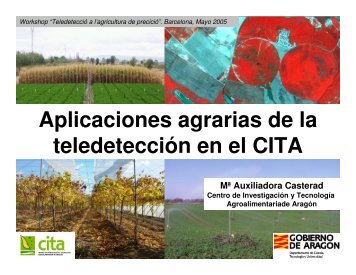 Aplicaciones agrarias de la teledetección en el CITA - RuralCat