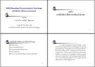 บทที่ 7 การสื่อสารผ่านเส้นใยแก้วนำแสง - วิศวกรรม ไฟฟ้า