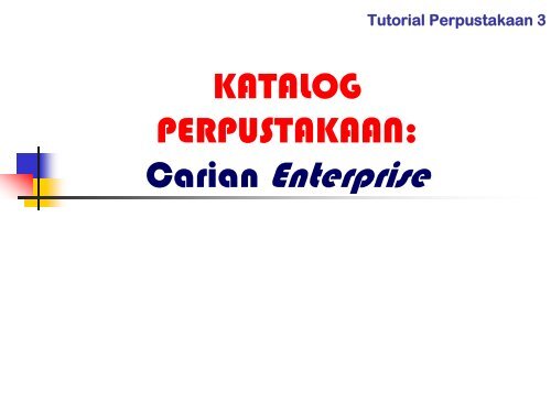 Carian Enterprise. - UTHM Library