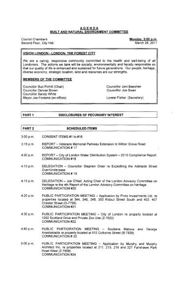 Built and Natural Environment Committee Agenda - Council ...