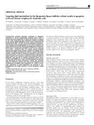 ORIGINAL ARTICLE Targeting lipid metabolism by the lipoprotein ...