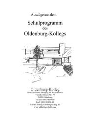 AuszÃ¼ge aus dem Schulprogramm - Oldenburg-Kolleg