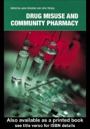 Drug Misuse and Community Pharmacy - PHARMACEUTICAL ...