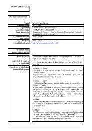 Curriculum e recapiti istituzionali Manuela Manfredini - Comune di ...