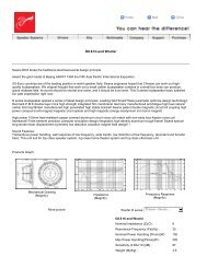 D8.8 Hi-end Woofer Please choose... - Madisound