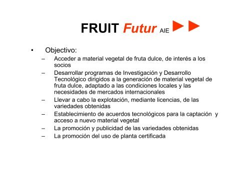 FRUIT Futur - Cooperativas Agro-alimentarias