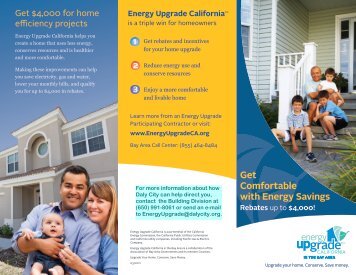 Get Comfortable with Energy Savings Rebates - City of Daly City