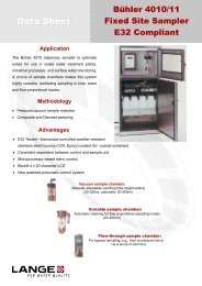 Bühler 4010/4011 Sampler Data Sheet