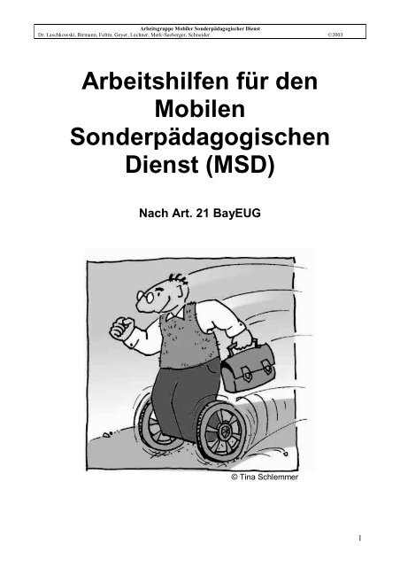 Arbeitshilfen für den Mobilen Sonderpädagogischen ... - SFZ-Erlangen