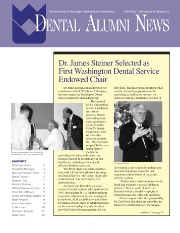 DENTAL ALUMNI NEWS - University of Washington School of ...