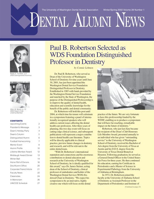 dental alumni news University of Washington School of Dentistry