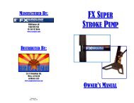 FX Super Stroke Pump Manual - Airguns of Arizona