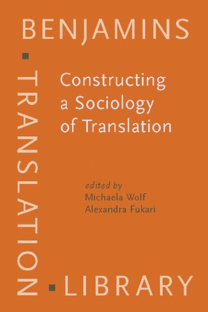 Constructing A Sociology Of Translation Pdf