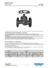 Absperrventile Typ 850 - Krombach