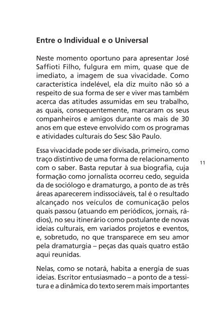 O Teatro de JosÃ© Saffioti Filho - Livraria Imprensa Oficial