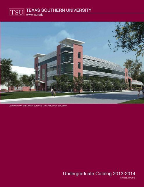 2012-2014 Undergraduate Catalog - Texas Southern University ...