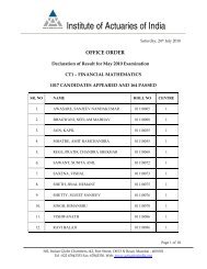 CT1 - Actuarial Society of India