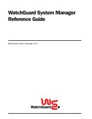 WSM Reference Guide - WatchGuard Technologies