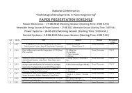 PAPER PRESENTATION SCHEDULE - Vignan University