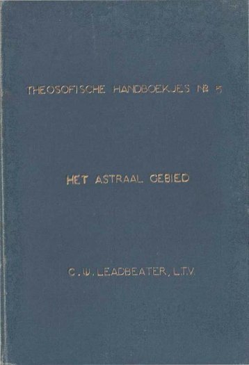 Het astraal gebied, 1899 - Theosofische Vereniging in Nederland