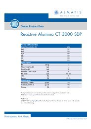 Reactive Alumina CT 3000 SDP - Almatis