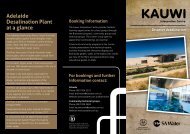 Kauwi Interpretive Centre brochure - SA Water