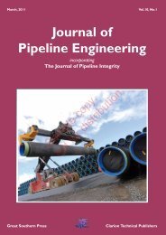 Journal of Pipeline Engineering - Pipes & Pipelines International ...