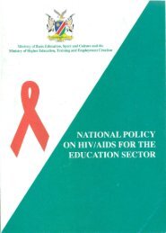 Namibia National Policy on HIV/AIDS for the Education Sector