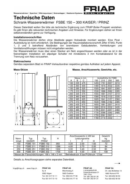 FSBE 150-300 - Friap AG