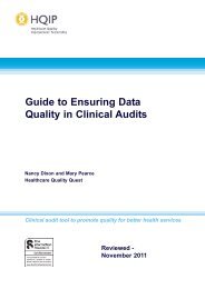 Guide to Ensuring Data Quality in Clinical Audit - HQIP