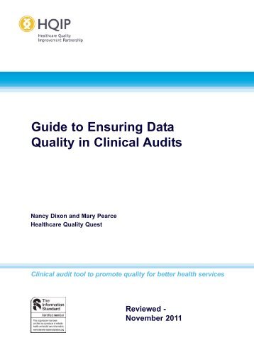 Guide to Ensuring Data Quality in Clinical Audit - HQIP
