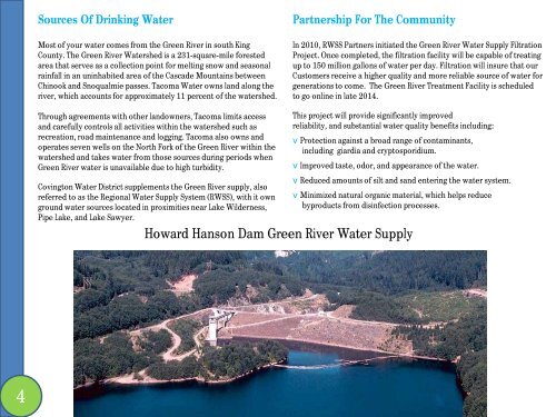2010 Annual Water Quality Report - CWD - Covington Water District