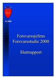 Forsvarssjefens Forsvarsstudie 2000 Sluttrapport Forsvarssjefens ...