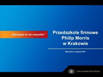 Przedszkole firmowe Philip Morris w Krakowie