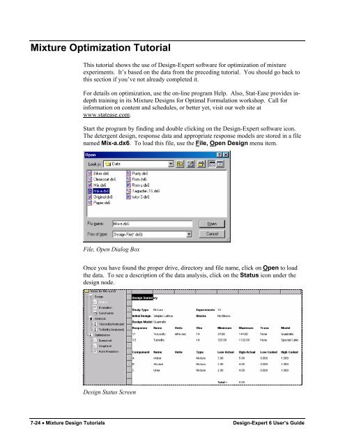 Mixture Design Tutorials - Statease.info