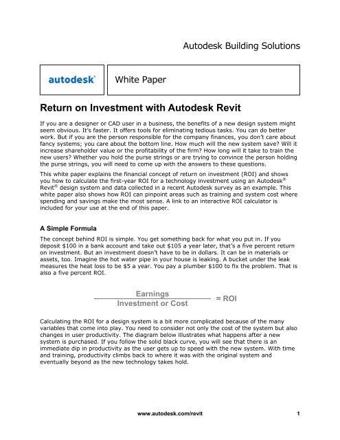 Return on Investment White Paper - Cadgroup