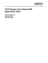 VCO Design Using SpectreRF Application Note