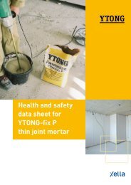 Health and safety data sheet for YTONG-fix P thin joint ... - Xella.co.uk