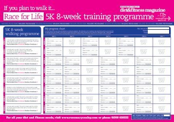 Race for Life 5K 8-week training programme - Rosemary Conley