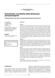 Schizofrenia: il problema delle dimensioni psicopatologiche