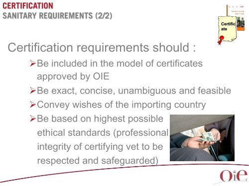 certification certificates - OIE Asia-Pacific