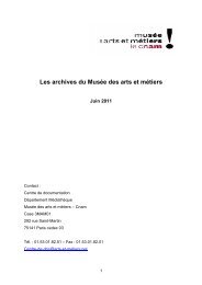 Les archives du MusÃ©e des arts et mÃ©tiers