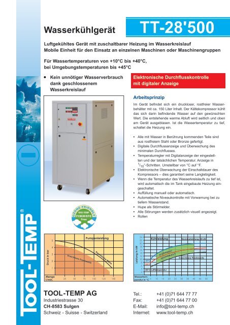 Wasserkühlgerät TT-28'500 - Tool-Temp GmbH