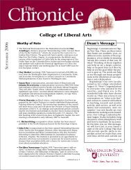 College of Liberal Arts - College of Arts and Sciences - Washington ...