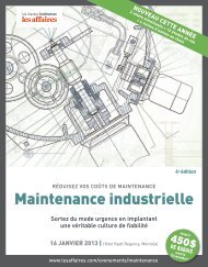 Maintenance industrielle - 4e Ã©dition - LesAffaires.com