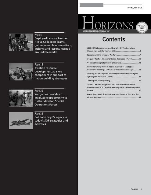 Horizons - United States Special Operations Command