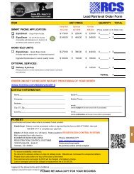 Lead Retrieval Order Form www.rcsreg.com/leads/wsr2013