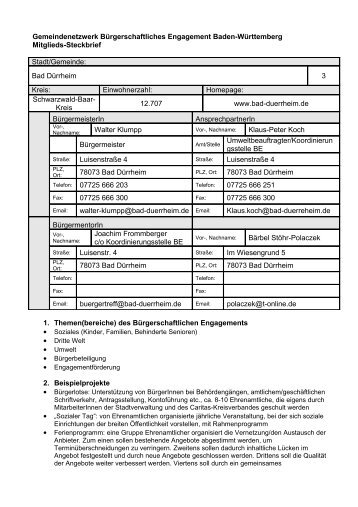 Gemeindenetzwerk Bürgerschaftliches Engagement Baden ...