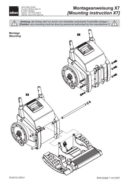 Montageanweisung X7 - Frank Mobility Systems